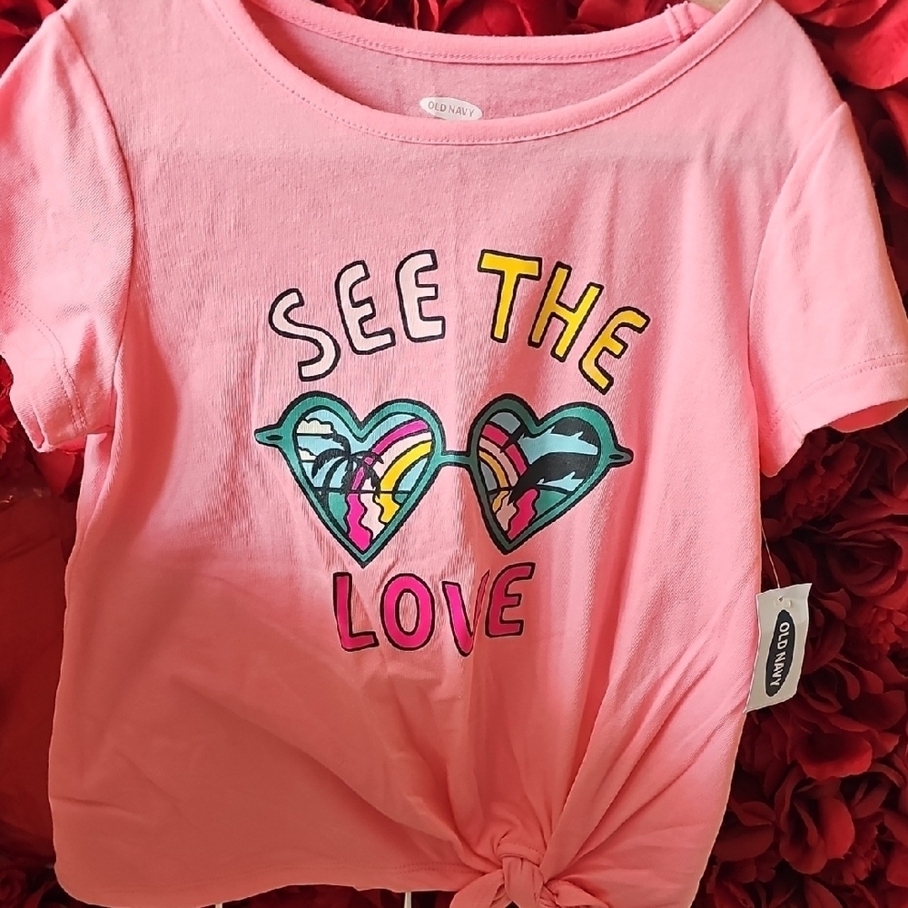 Old Navy Pink Kids T-Shirt - See the Love